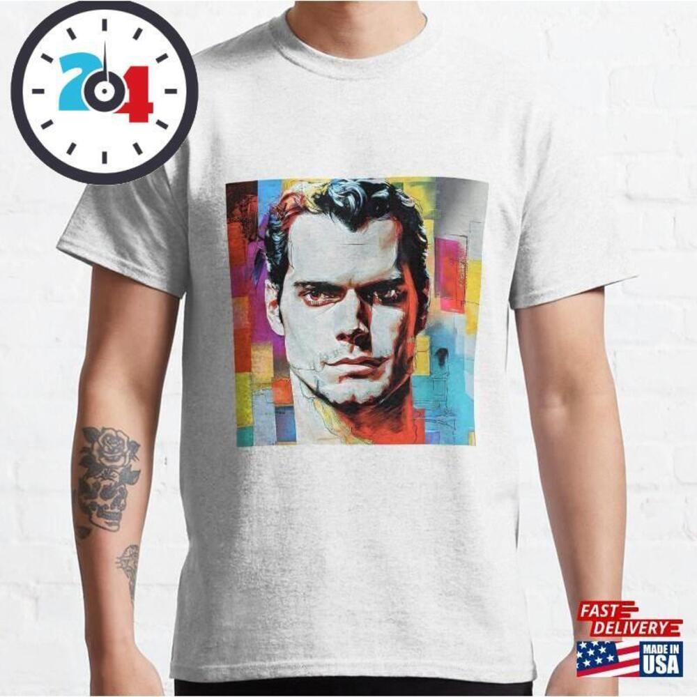 Portrait Of Henry Cavill Classic T-Shirt Unisex